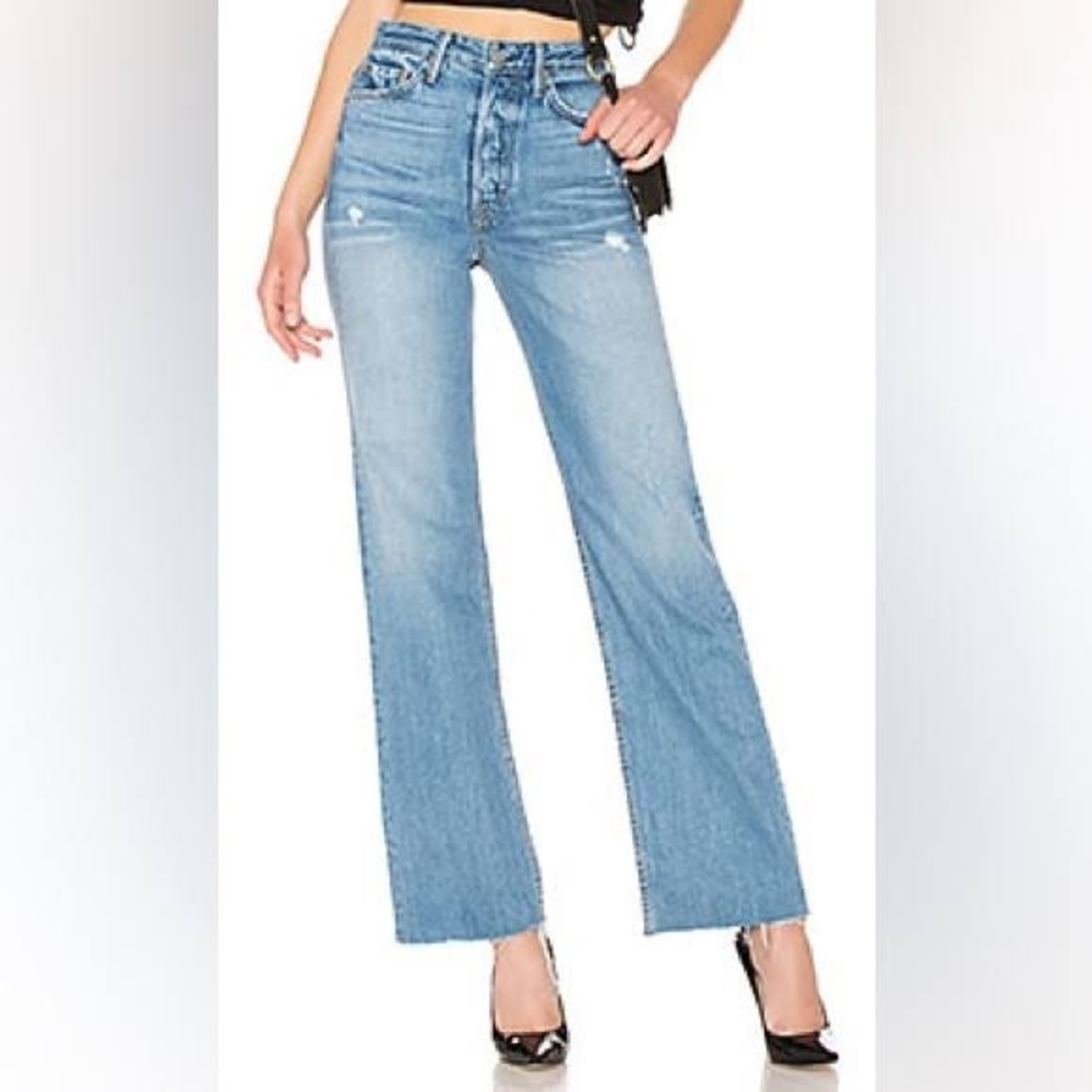 GRLFRND Denim Carla Gonna Fly Now Bell High Rise Jeans